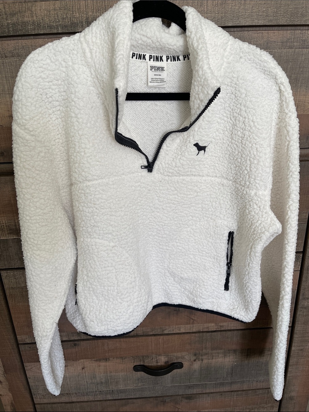| PINK | Cozy White Sherpa Pullover